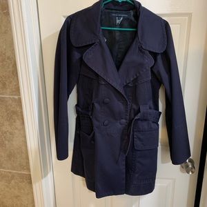 French Connection blue raincoat